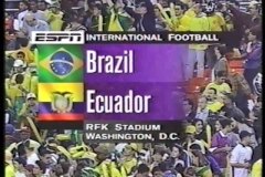 INTERNATIONAL A MATCH 1998 BRAZIL vs ECUADOR ブラジル vs エクアドル