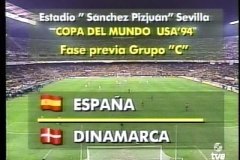 WORLD CUP USA 1994 European Qualifying Group-3 SPAIN vs DENMARK スペイン vs デンマーク